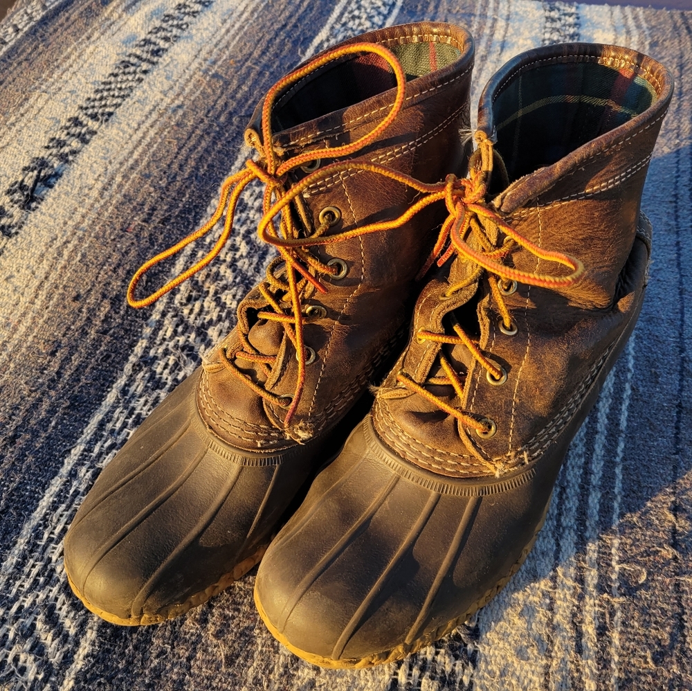 LL Bean Boots Flannel Lined